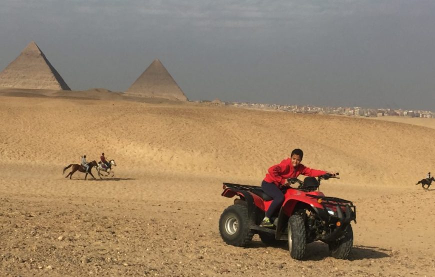 Giza pyramids sphinx ATV bike Lunch camel shopping & dinner show